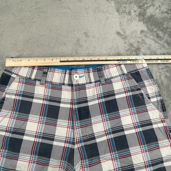 Ocean Pacific Chino Short Men 36 Navy Tartan Pocket Skate Surf Y2K OM32Y0013D - Picture 4 of 11